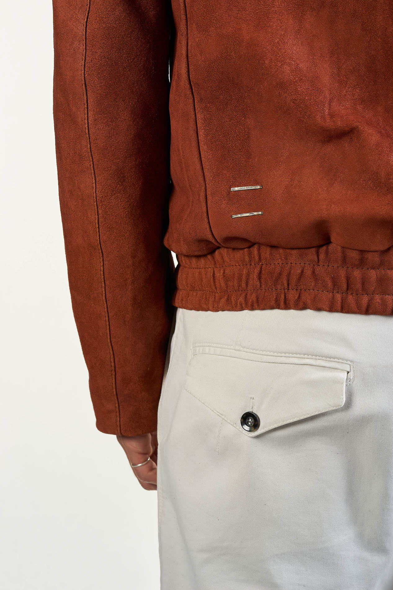 DANIELE BASTA LEATHER AND SILVER JACKET 